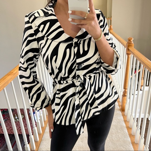 Sandro Jackets & Blazers - SANDRO ZEBRA JACKET